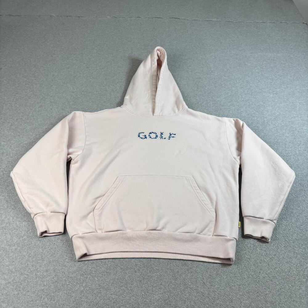 GOLF Wang Hoodie Mens Large Pink Star Logo Fleece Graphic Pullover Streetwear